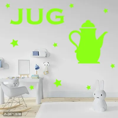 Asahmohar Home Decor JUG Vinyl Themed Beautiful Medium Galaxy of Stars Radium Night Glow for Kids Room Wall Sticker