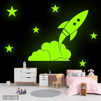 Glow in The Dark Stars and Space Clouds Bright Solar System Wall Stickers Stars and so on Glowing Ceiling for Bedroom Living Room Decoration for Kids Pack of 2