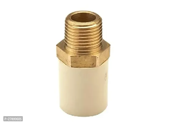 Ashirvad Premium CPVC Reducing Male Adapter Brass Threaded - Mabt Ideal For Hot And Cold Water - 0.75X0.5 Inch/2X1.5cm - Pack Of 3 Pieces