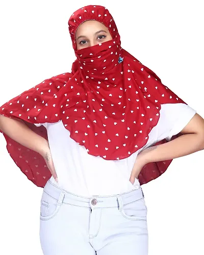 Kavach Ready-to-wear full face Printed Scarf covering Mask Scarf made in for pollution sun protection, Free Size