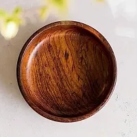 ANAYA AFROZ Solid Wood SEESAM Wooden Round Shape Multipurpose Serving Bowl for Breakfast Snacks Soup Serveware Salad Bowls for Home Kitchen-thumb3