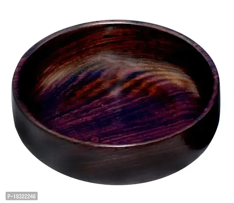 Anaya Afroz Premium Edition- Pakka Sheesham Wood Handmade, Solid Serving Bowl Simple  Elegant Design Multipurpose Bowl for Serving Size ;- 7 , 2 Inch-thumb3
