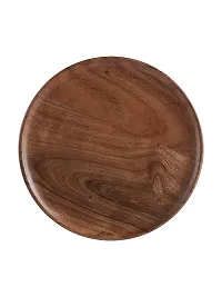 Anaya afroz Wooden Plates Dinner Plates, Acacia Wood Plates, Unbreakable Classic Plates, Easy Cleaning  Lightweight for Dishes Snack, Dessert, Housewarming, Christmas Gift-thumb3