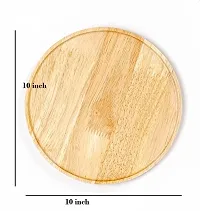 Anaya Afroz Wooden Plate Serving Plate Dinner Plate platters Decorative Plates/ Cheese Serving Board Pizza Serving Plate Snack Serving Plate for Home and Kitchen (Size=10 INCH) in Sheesham Wood-thumb2