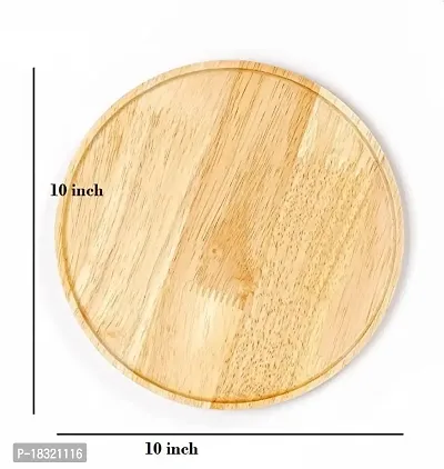 Anaya Afroz Wooden Plate Serving Plate Dinner Plate platters Decorative Plates/ Cheese Serving Board Pizza Serving Plate Snack Serving Plate for Home and Kitchen (Size=10 INCH) in Sheesham Wood-thumb3