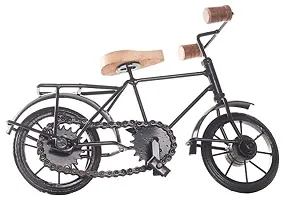 Anaya Afroz Wood and Wrought Iron Mini Cycle Figurine/Vintage Bike Iron Vehicle Model Bicycle for Toy Gifts Showcase Display Home Desktop Decor, Black, Small, 1 Piece-thumb1