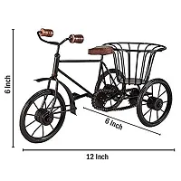 Anaya Afroz Iron  Wooden/Metal Rickshaw Cycle for Flower Basket Holder/Pot Decorative and Corporate Gift Item Decorative Showpiece Decorative Showpiece-thumb3