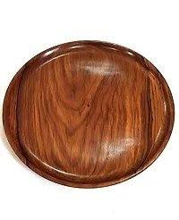 Anaya Afroz Wooden Plate/Serving Plate/Dinner Plate/platters/Decorative Plates/Cheese Serving Board/Pizza Serving Plate for Home and Kitchen (Size=10 INCH) in Sheesham Wood-thumb4