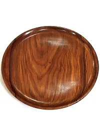 ANAYA AFROZ Wooden Handcrafted Beautiful Plate for Serve Multipurpose USES Peace of 1-thumb2