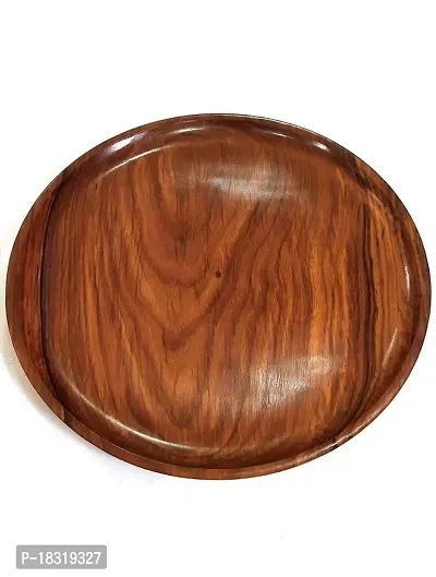 ANAYA AFROZ Wooden Handcrafted Beautiful Plate for Serve Multipurpose USES Peace of 1-thumb3