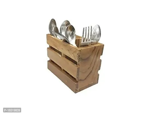 Anaya Afroz Sheesham wooden spoon stand culery stand knife stand table deocr kitchen cutlery stand-thumb3