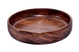 Anaya Afroz Premium Edition- Pakka Sheesham Wood Handmade, Solid Serving Bowl Simple  Elegant Design Multipurpose Bowl for Serving Size ;- 7 , 2 Inch-thumb4