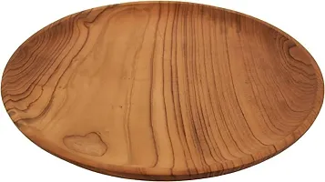 Anaya Afroz ???Wooden Plate Serving Plates Dinner Plates, Acacia Round Wood Plates, Unbreakable Classic Plates-thumb1