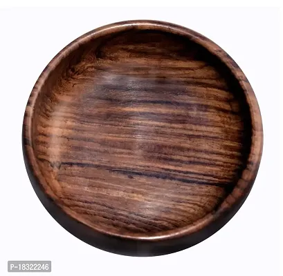 Anaya Afroz Premium Edition- Pakka Sheesham Wood Handmade, Solid Serving Bowl Simple  Elegant Design Multipurpose Bowl for Serving Size ;- 7 , 2 Inch-thumb2