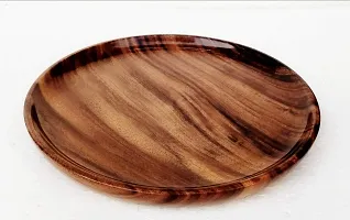 ANAYA AFROZ Wooden Handcrafted Beautiful Plate for Serve Multipurpose USES Peace of 1-thumb3