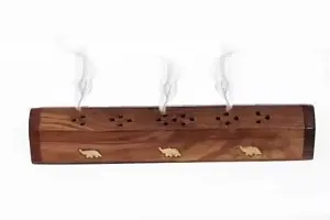 Anaya Afroz Wooden Agarbatti Stand with Ash Catcher  Dhoop Stick Holder, Agarbatti Stand Incense Holder |Wooden Incense Stick Holder for Home/Office Decor/Home Decor-thumb2