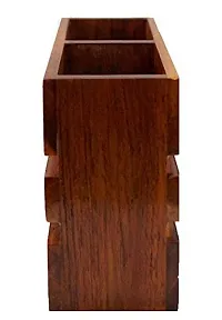 Anaya Afroz Wooden Kitchen Utensil Holder Wooden Cutlery Holder Storage Box Multipurpose Stand-thumb1