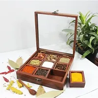 Anaya Afroz Masala Box/Dabba/Lock Spice Rack Container, Utility Box/Hand Crafted Spice Box-thumb1