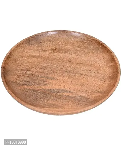 ANAYA AFROZ Wooden Handcrafted Beautiful Plate for Serve Multipurpose Used Peace of ONE