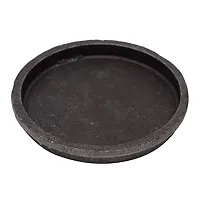 Anaya Afroz Cast Iron Sizzler Tray Brownie Plate with Wooden Base 6 Inch (Sheesham)-thumb4