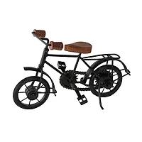Anaya Afroz Wood and Wrought Iron Mini Cycle Figurine/Vintage Bike Iron Vehicle Model Bicycle for Toy Gifts Showcase Display Home Desktop Decor, Brown, Small, 1 Piece-thumb1