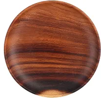 Anaya Afroz Wooden Plate/Serving Plate/Dinner Plate/platters/Decorative Plates/Cheese Serving Board/Pizza Serving Plate for Home and Kitchen (Size=10 INCH) in Sheesham Wood-thumb2