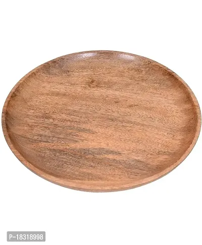 ANAYA AFROZ Wooden Handcrafted Beautiful Plate for Serve Multipurpose Used Peace of ONE-thumb3