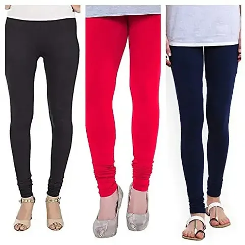 Women's Solid Leggings (Pack of 3)