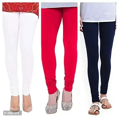 Women's Cotton Solid Leggings (Pack of 3)