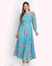 Elegant Georgette Printed Gown For Women-thumb2