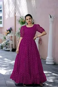 Stylish Georgette Gown for Women-thumb2