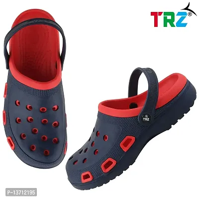 TRZ Men's Comfortable Clogs (RED-NBLUE, Numeric_10)-thumb3