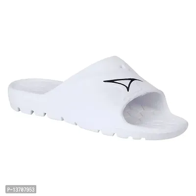 TRZ Men's Comfortable Flip Flop (White, numeric_9)