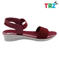 TRZ WOMENS COMFORTABLE SANDAL(Color- CHERRY, Size- 7)-thumb4