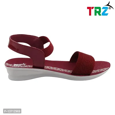 TRZ WOMENS COMFORTABLE SANDAL(Color- CHERRY, Size- 7)-thumb5