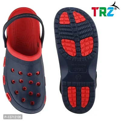 TRZ Men's Comfortable Clogs (RED-NBLUE, Numeric_10)-thumb2