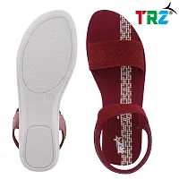 TRZ WOMENS COMFORTABLE SANDAL(Color- CHERRY, Size- 7)-thumb1