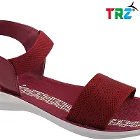 TRZ WOMENS COMFORTABLE SANDAL(Color- CHERRY, Size- 7)-thumb2