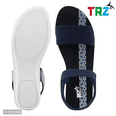 TRZ WOMENS COMFORTABLE SANDAL(Color- NBLUE, Size- 6)-thumb2