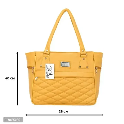Elegant Yellow PU Handbags For Women-thumb3