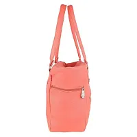 Elegant Peach PU Handbags For Women-thumb2