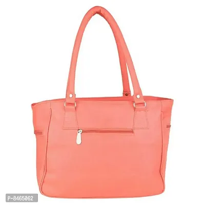 Elegant Peach PU Handbags For Women-thumb5