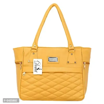 Elegant Yellow PU Handbags For Women-thumb4