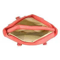 Elegant Peach PU Handbags For Women-thumb3