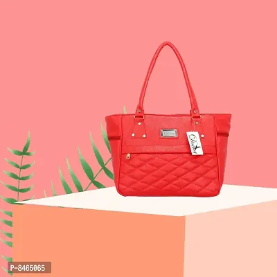Elegant Red PU Handbags For Women-thumb0