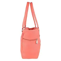 Elegant Peach PU Handbags For Women- Pack Of 2-thumb2