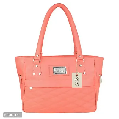 Elegant Peach PU Handbags For Women- Pack Of 2-thumb5