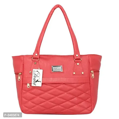 Elegant Pink PU Handbags For Women- Pack Of 2-thumb5