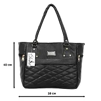 Elegant Black PU Handbags For Women- Pack Of 2-thumb3