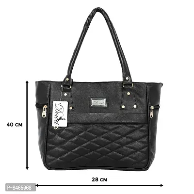 Elegant Black PU Handbags For Women- Pack Of 2-thumb4